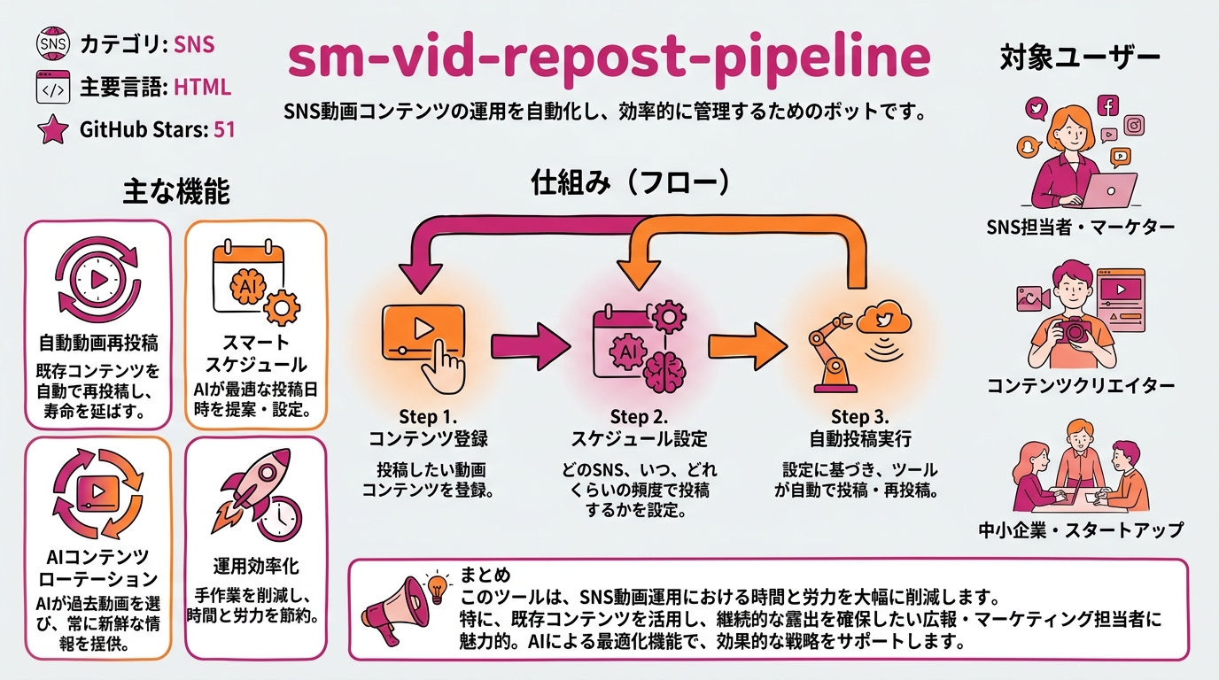 sm-vid-repost-pipeline インフォグラフィック