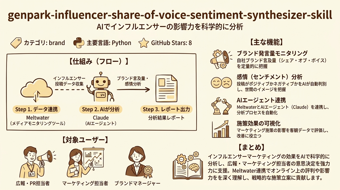 genpark-influencer-share-of-voice-sentiment-synthesizer-skill インフォグラフィック