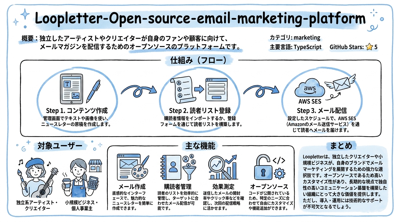 Loopletter-Open-source-email-marketing-platform インフォグラフィック