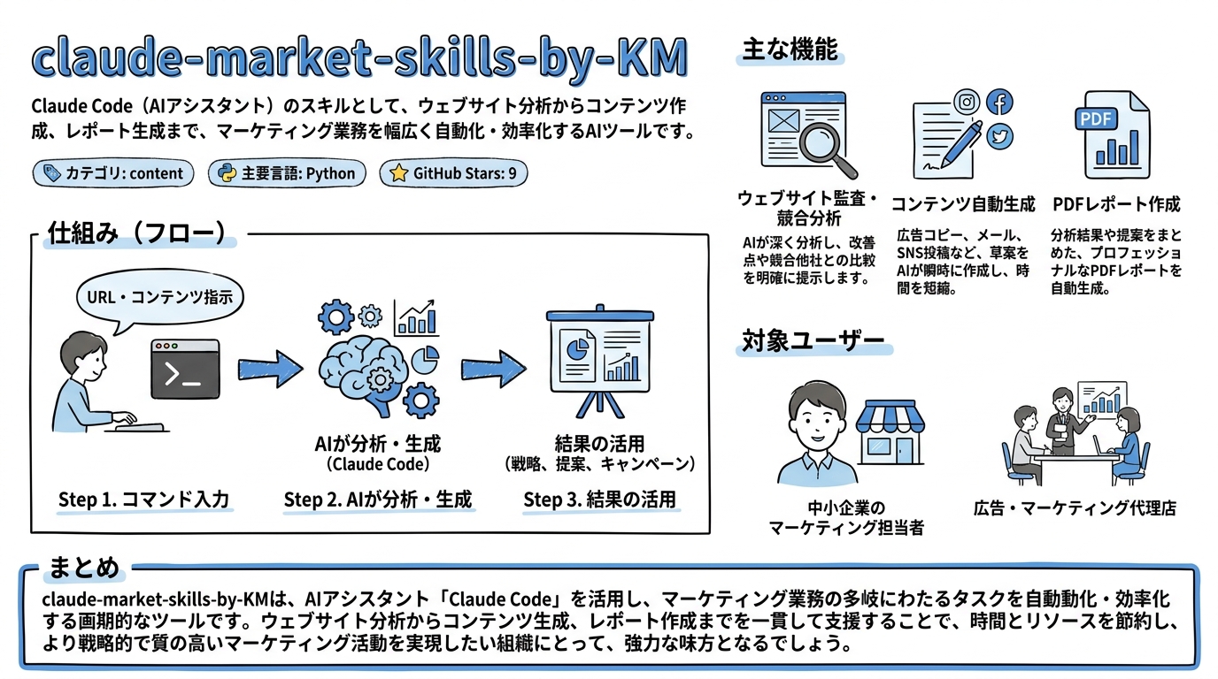 claude-market-skills-by-KM インフォグラフィック
