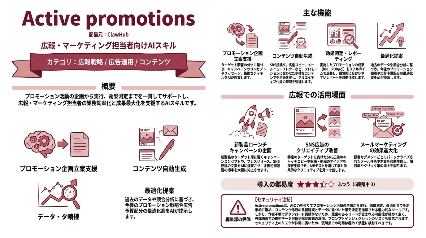 Active promotions インフォグラフィック