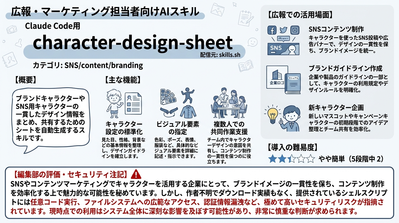 character-design-sheet インフォグラフィック