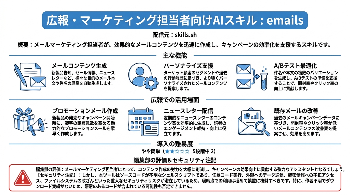 emails インフォグラフィック
