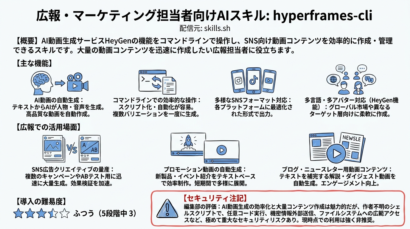 hyperframes-cli インフォグラフィック