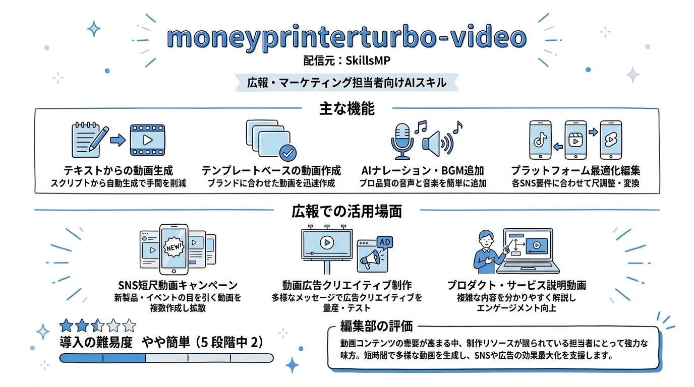 moneyprinterturbo-video インフォグラフィック