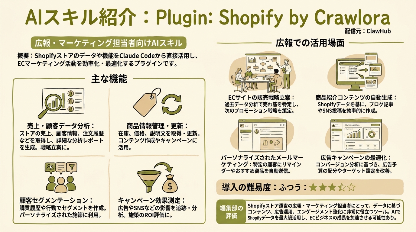 Plugin: Shopify by Crawlora インフォグラフィック
