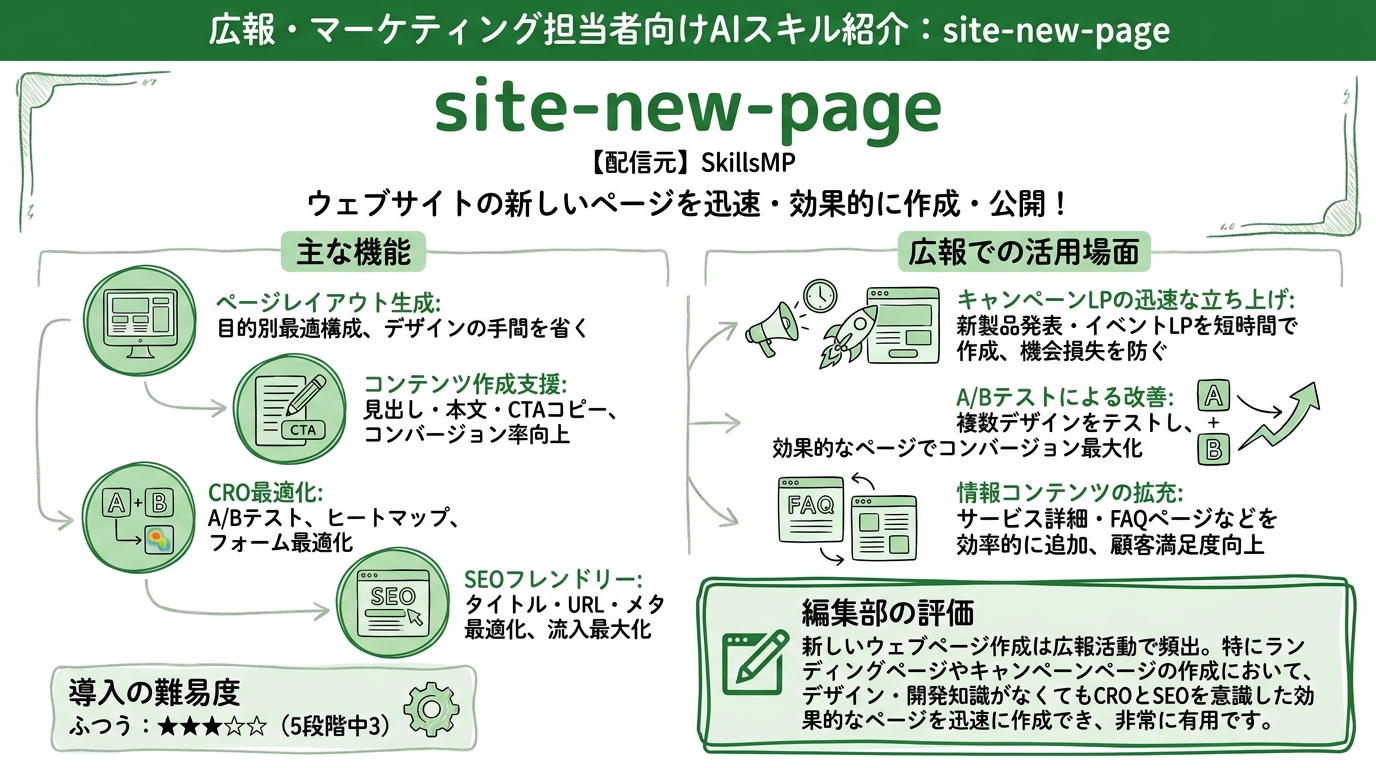 site-new-page インフォグラフィック