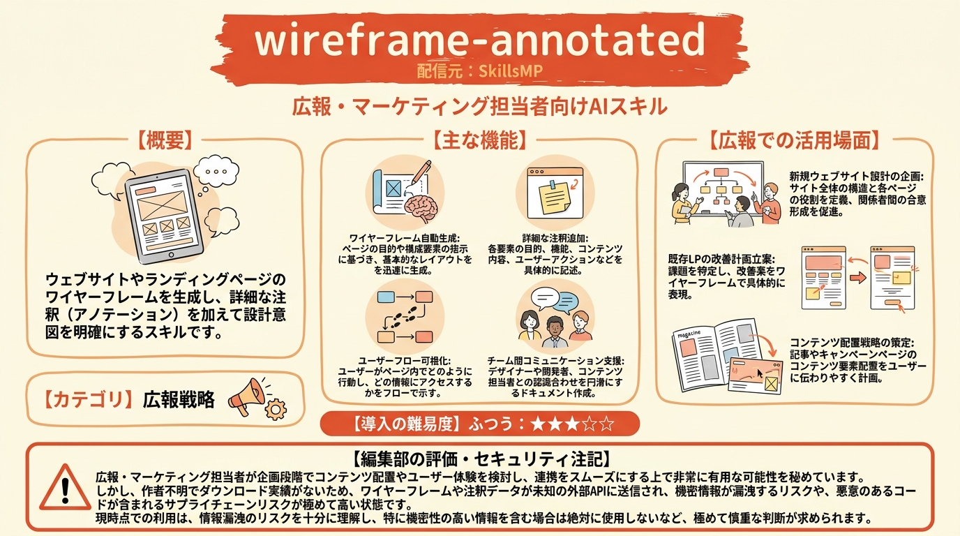 wireframe-annotated インフォグラフィック