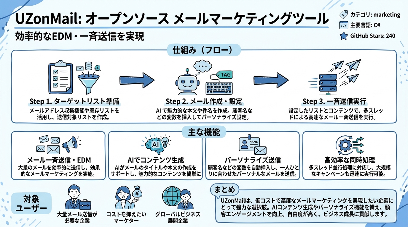 UZonMail インフォグラフィック